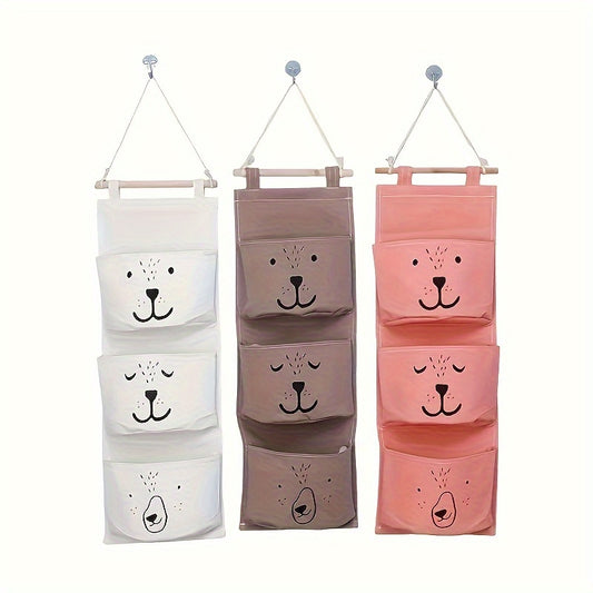 Bedside Wall Storage Hanging Bag Waterproof Fabric Dormitory Organizer