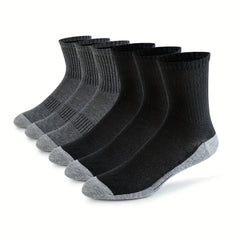 ACEFINE 12-Pair Men's Crew Socks Breathable Athletic Casual Block Socks