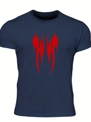 Men's Abstract Graphic T shirt Casual Comfy Slightly Stretch Crew Neck Tee