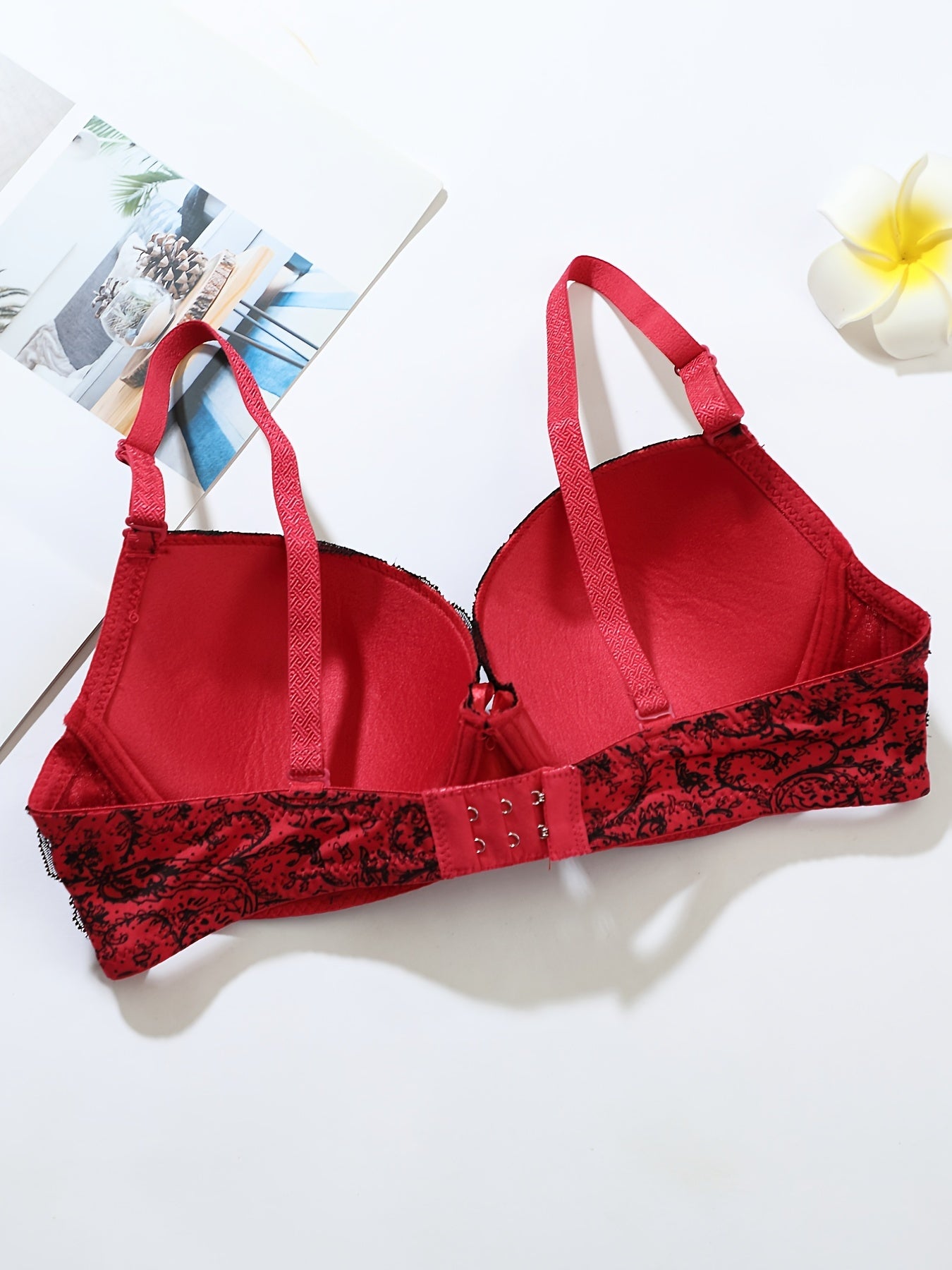 Lace Push Up Bra Comfy & Colorblock Women's Lingerie