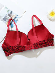 Lace Push Up Bra Comfy & Colorblock Women's Lingerie