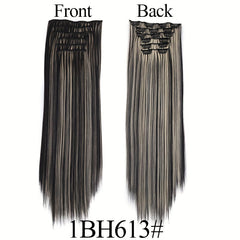 Straight Hair Extensions Invisible Heat Resistant Hairpieces for Women
