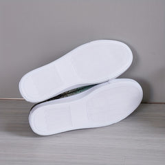 Leopard Print Sneakers Casual Round Toe Flat Canvas Shoes