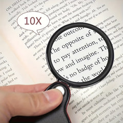 10x 50mm Pocket Magnify Glass Folding Mini Magnifying Glass