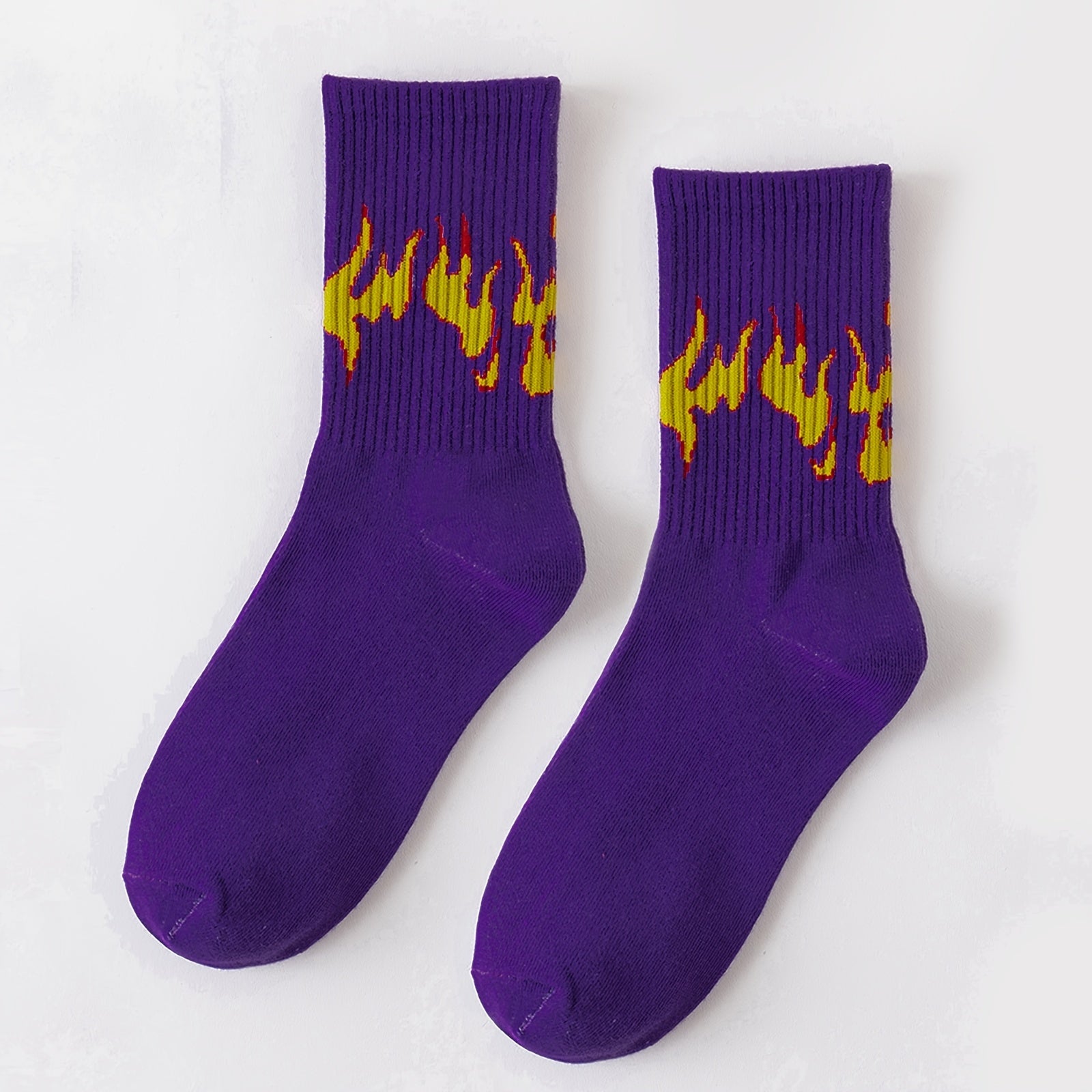 Childlike Fire Pattern Crew Socks