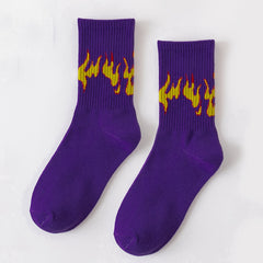 Childlike Fire Pattern Crew Socks