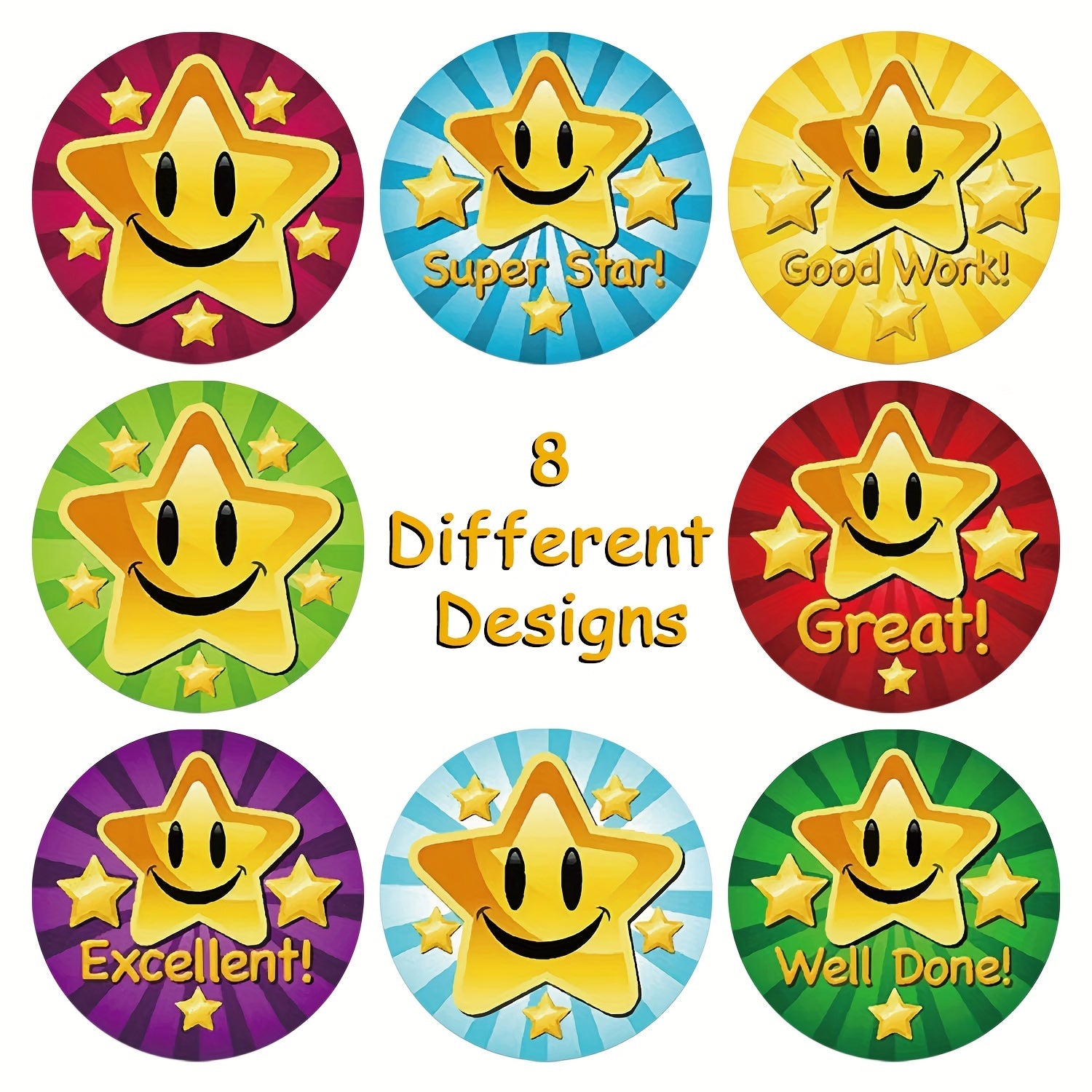500pcs Star Stickers Teachers Parents Reward Scrapbook Decoration