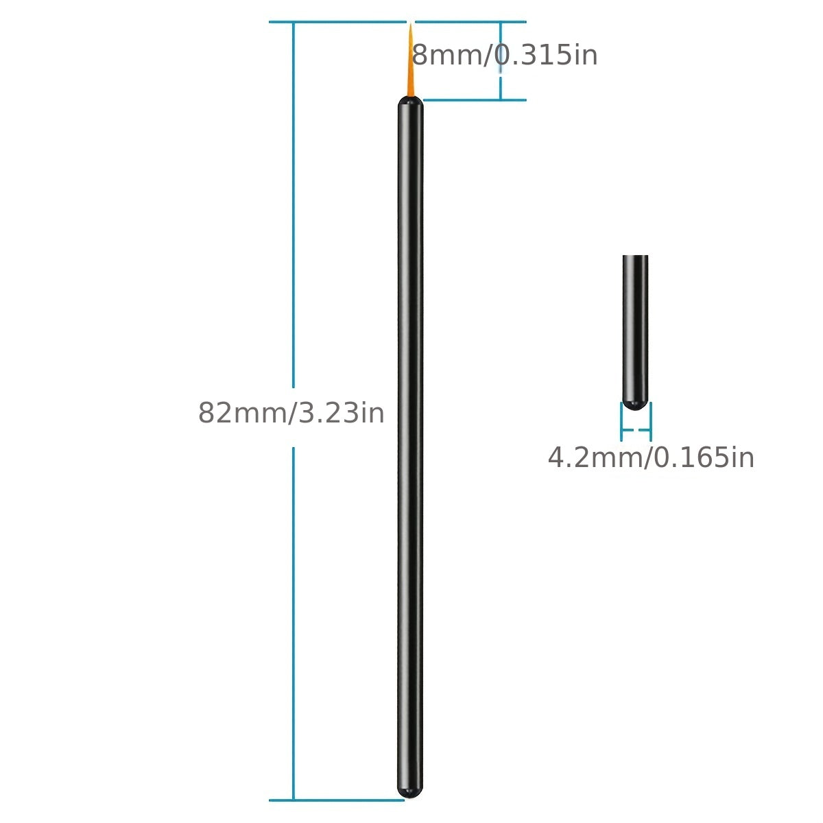 50Pcs Eyeliner Brush One Off Liquid Eyeliner Applicator Wand