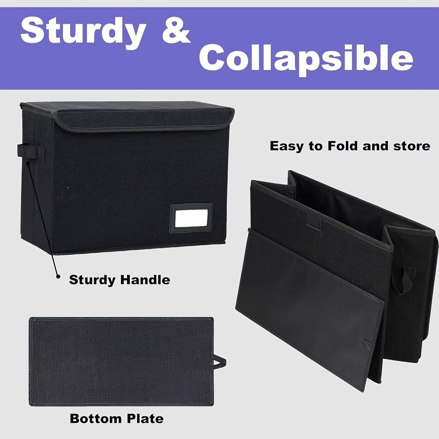 2pcs Comic Book Storage Boxes Oxford Cloth Foldable Book Box