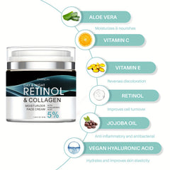 Retinol Cream with Collagen Hyaluronic Acid Vit C E
