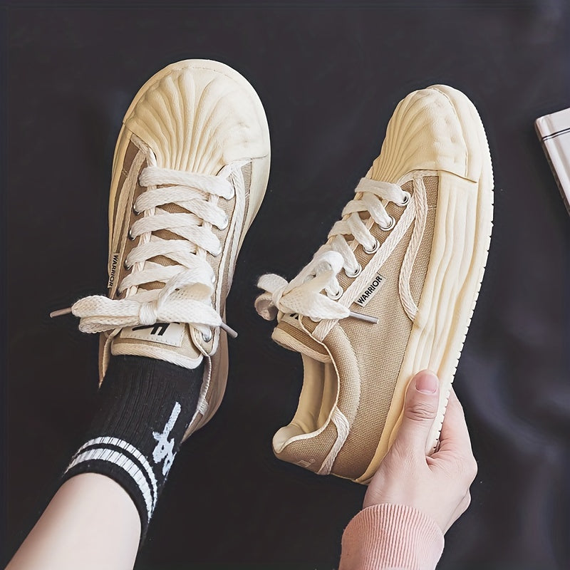 Women's Platform Canvas Sneakers Lace Up Board Shoes