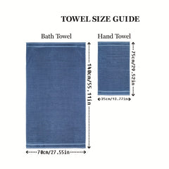 2pcs Cotton Towel Set Soft Hand Bath Quick Dry Absorbent