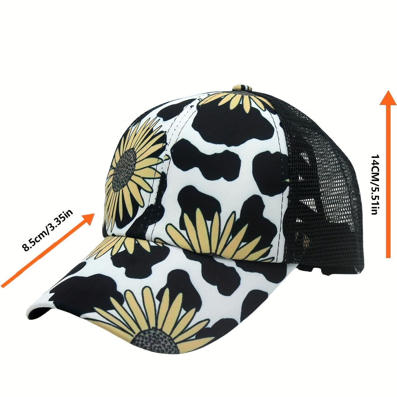 Sun Flower Embroidery Print Baseball Cap Outdoor Sport