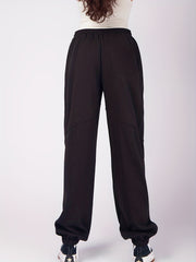  Casual Pants Women's Plus Solid Elastic Drawstring Slight Stretch