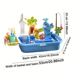 Kids Theater Toy with Dishwasher And Pretend Play Tools
