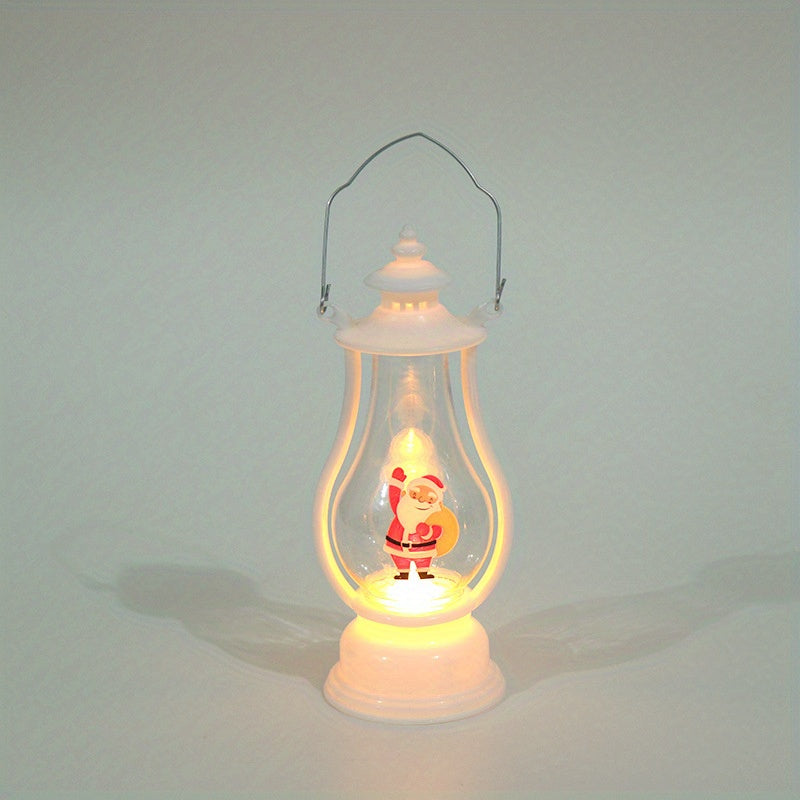 Vintage Santa Snowman Deer Lantern LED Night Light for Parties