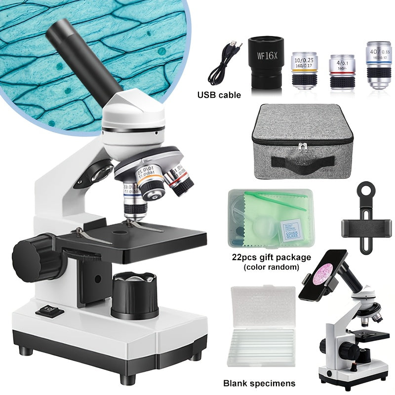 Biological Dual Light Metal Microscope with LED Light Compact Portable