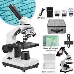 Biological Dual Light Metal Microscope with LED Light Compact Portable