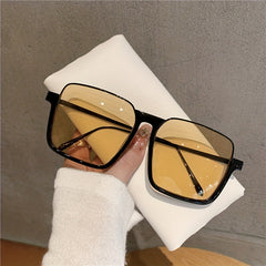 Large Square Sunglasses for Women Men Casual Jelly Gradient Glasses