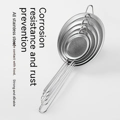 Stainless Steel Flour Sieve Colander Strainer Spoon