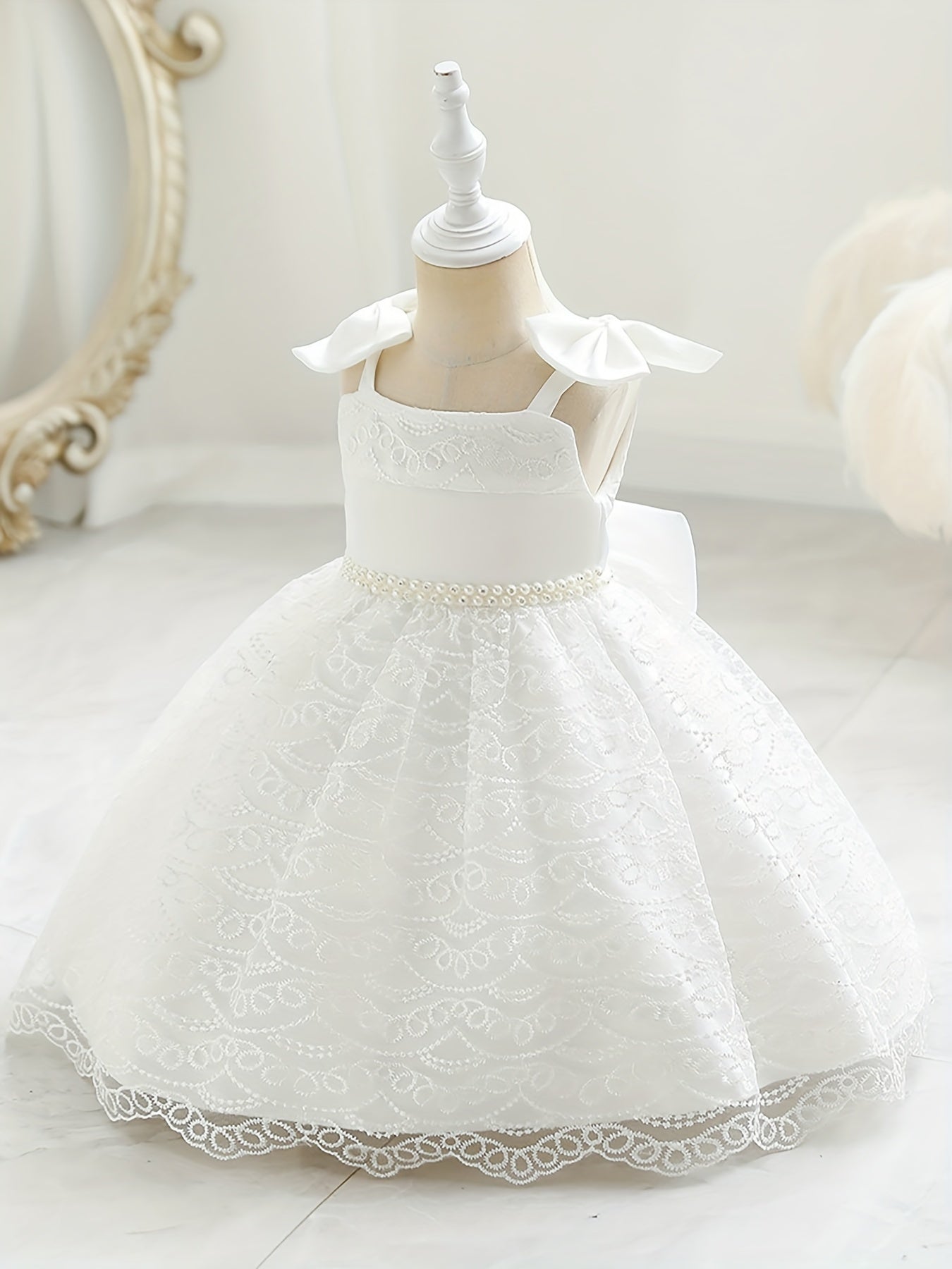Kids Hanging Strap Dress Bow for Birthday or Wedding