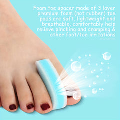 Foam Toe Spacers For Feet 3 Layer Toe Separators For Overlapping Toes