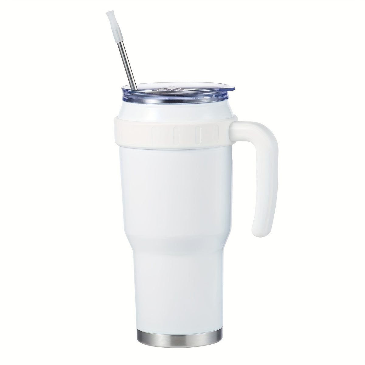 40oz Insulation Cup With Handle And Straw Lid Stainless Steel