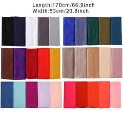 Stretchy Hijab Large Plain Maxi Scarf Shawl High Wrap Warm Eid Mothers