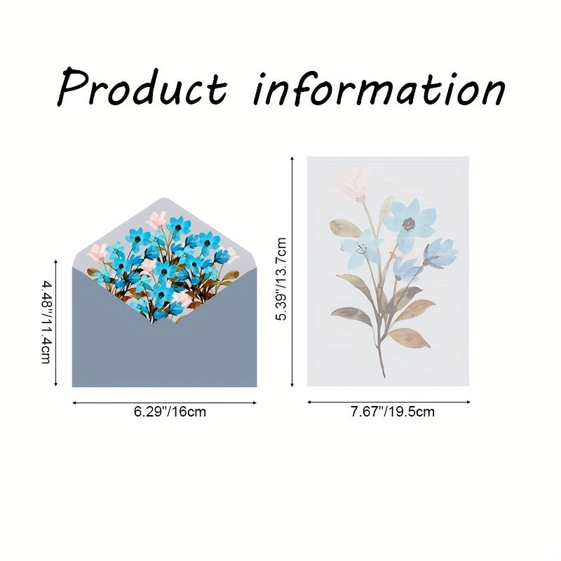 Vintage Floral Stationery Set: Blank Note Cards & Envelopes