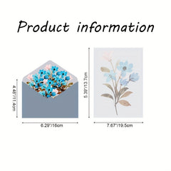 Vintage Floral Stationery Set: Blank Note Cards & Envelopes