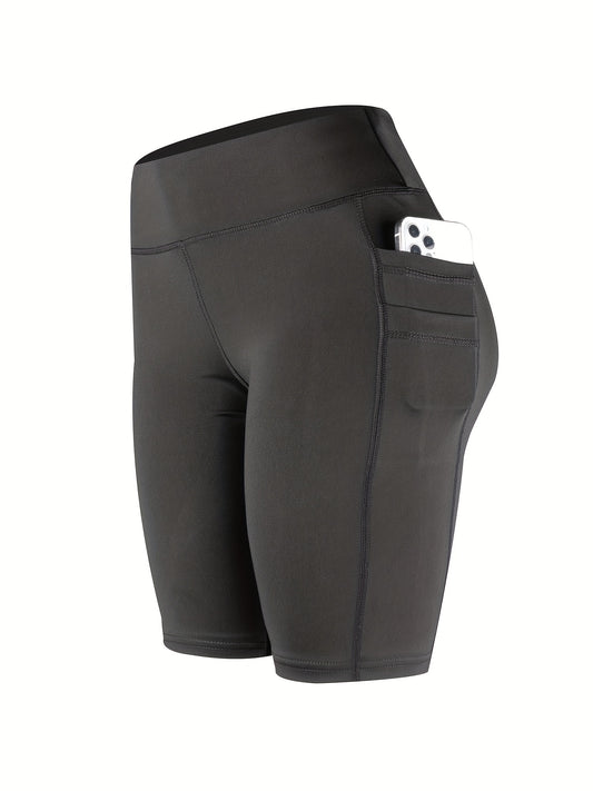 Women's Stretch Biker Shorts with Pockets - Ideal for Workouts
