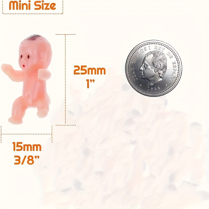 10pcs Mini Plastic Baby Toys for Cake Decoration or Dollhouse Accessories