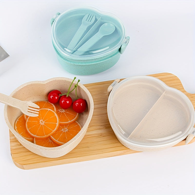 1pc Leak Proof 1000ml Lunchbox With Cutlery BPA Free Microwave Safe