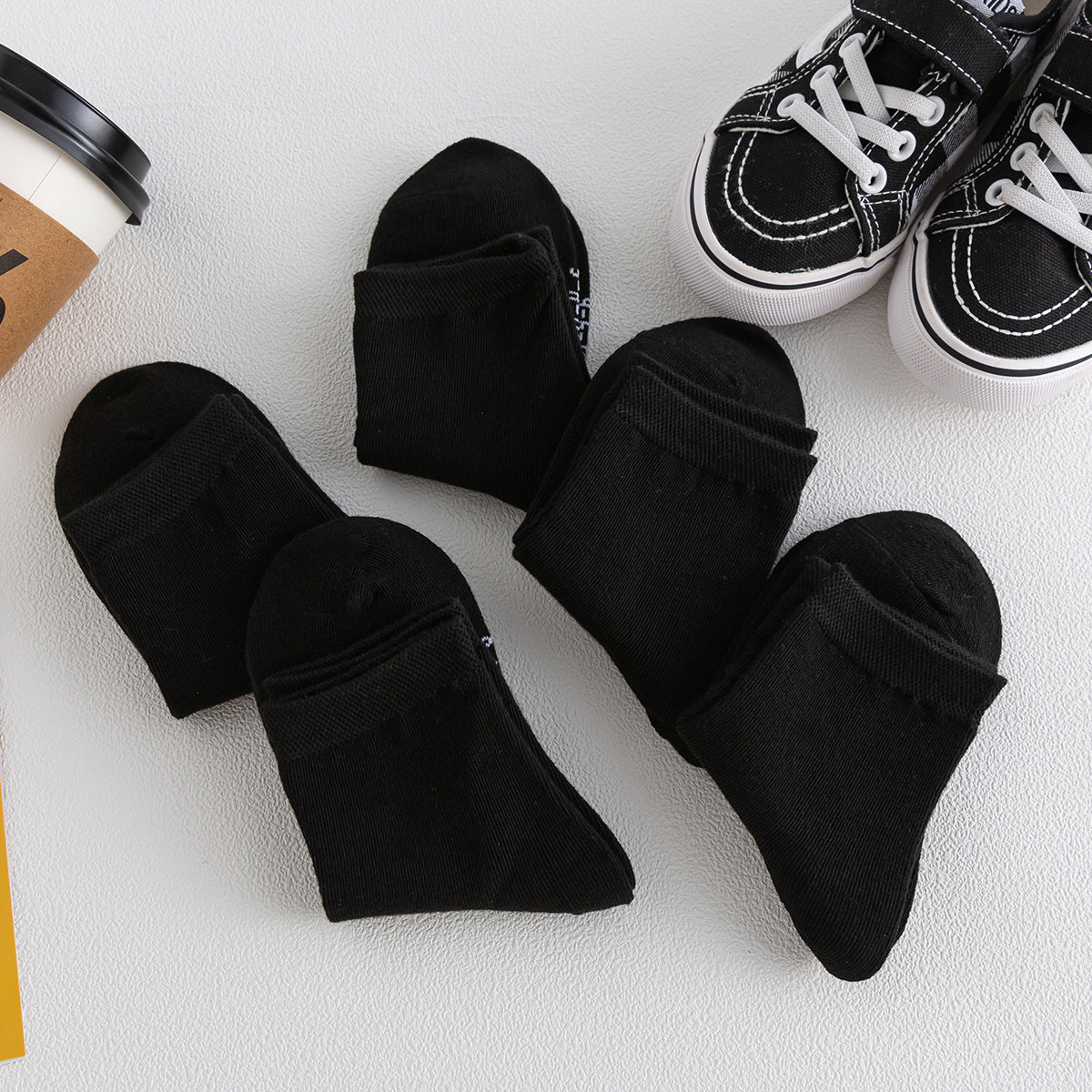 Toddler Boys Girls Solid Socks 5pairs