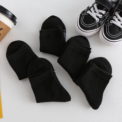 Toddler Boys Girls Solid Socks 5pairs
