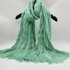 Boho Style Linen Twist Scarf for Outdoor Activity