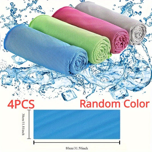 4pcs Cooling Yoga Towel Microfiber Quick Drying Sports Towel