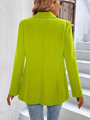  Women's Single Breasted Long Sleeve Blazer