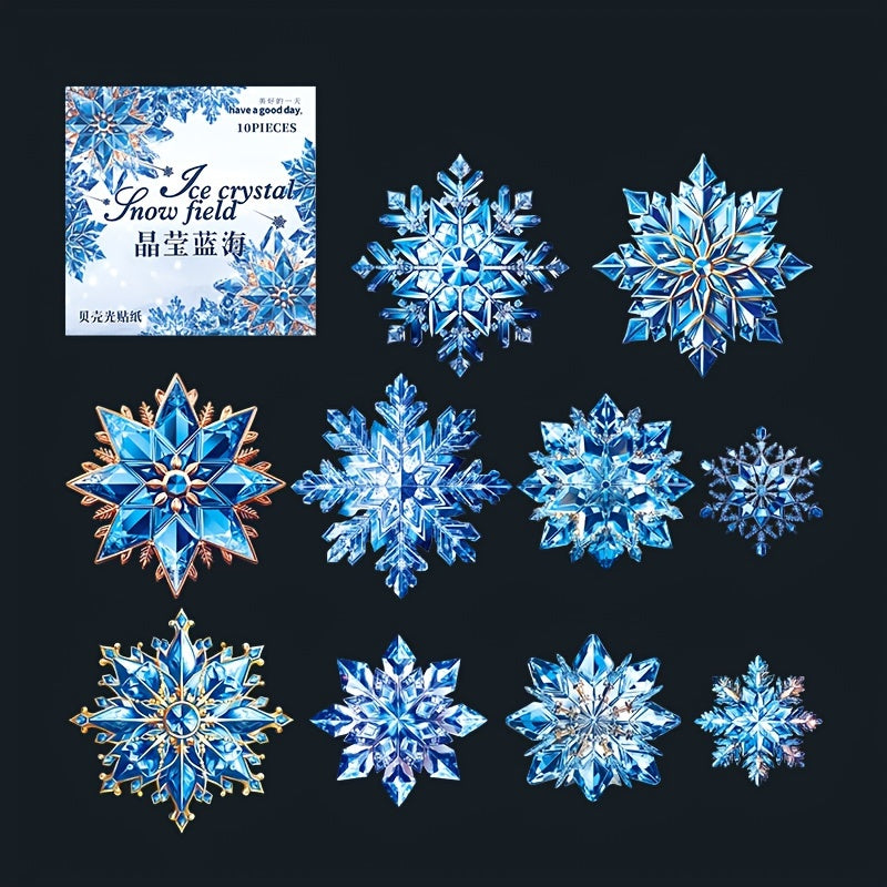 Snowflake Sticker Pack for Christmas Tree Decoration - Ice and Snow Series