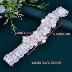 Floral Lace Garter Belt Floral Decor Mesh Elastic Leg Ring Belt