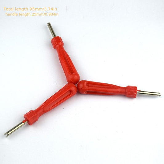 Tire Valve Core Removal Tool - Wrench Spanner and Screwdriver