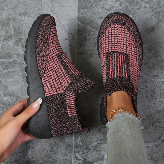 Women's Wedge Slip On Sneakers Breathable Walking Shoes