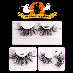Halloween Style False Eyelashes Faux Mink Lashes Sequin Decorative