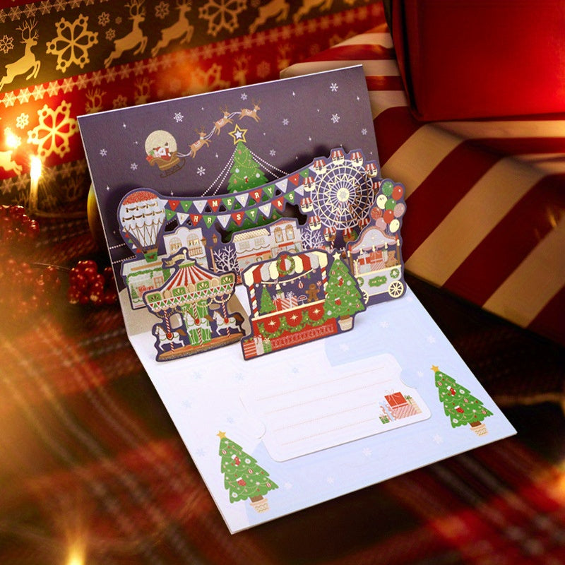 3D Christmas Greeting Card - Elegant Foldable Design