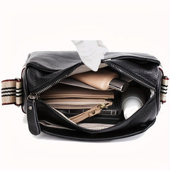 Vintage Leather Shoulder Bag Retro Crossbody Bag Women's Versatile Handbag