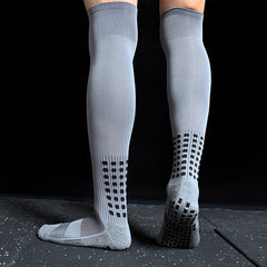Men's Thick Padded Non-Slip Football Crew Socks with Gripper