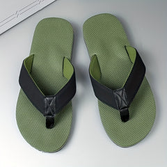 Men's Casual Solid Arch Support Flip Flops Lightweight Non Slip Sandals