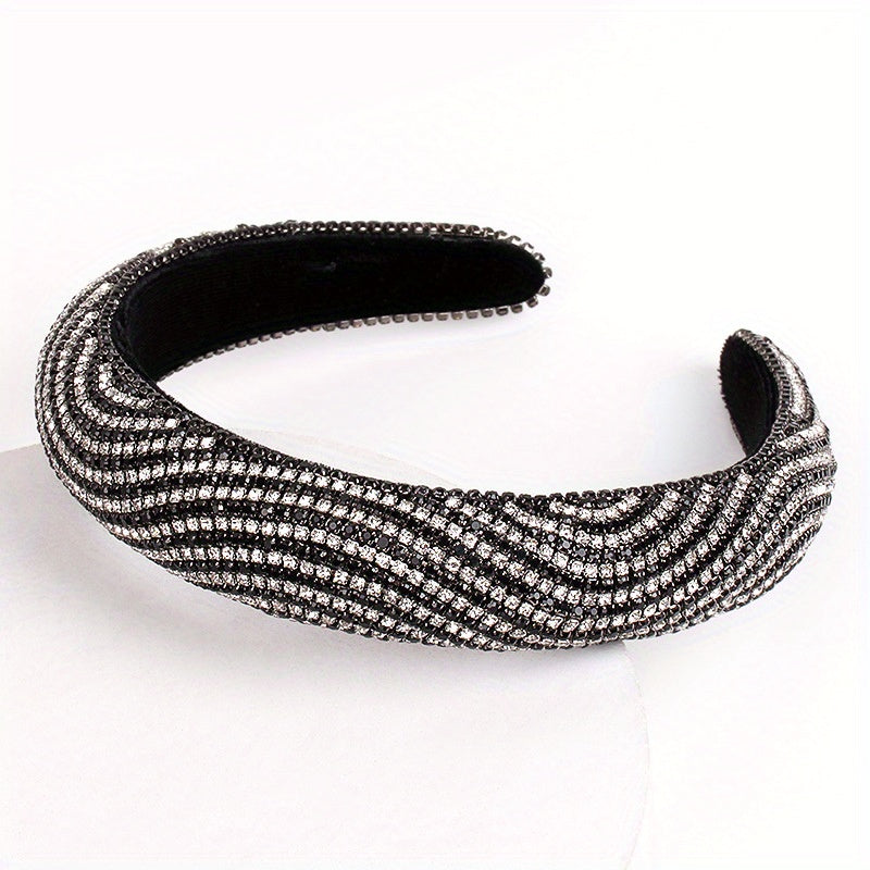 Rhinestone Headband Wide Thickened Hair Band Hair Accessories