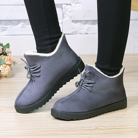 Women's Waterproof Snow Boots with Faux Fur Lining