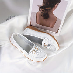 Women's Bowknot Loafers Casual Slip On Shoes
